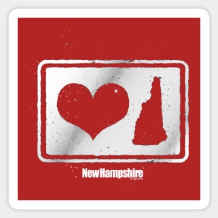 Love NH (transparent white graphic) Sticker